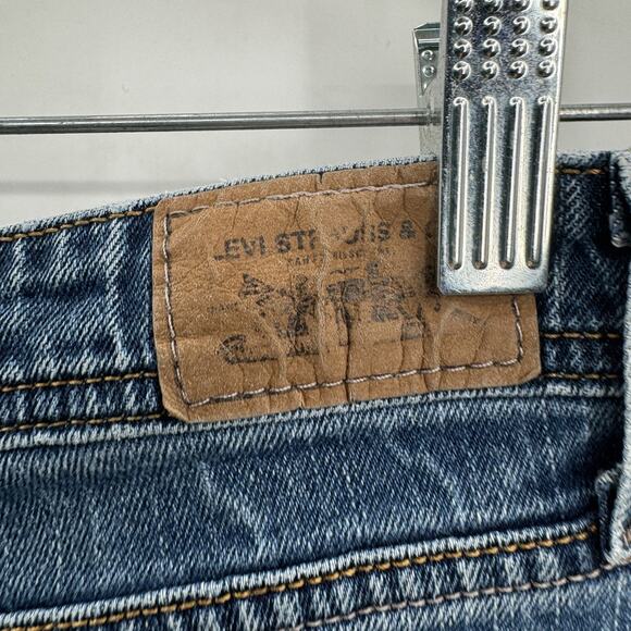 Levi's 518 Superlow Bootcut Jeans Sz 9M Blue VTG Y2K Grunge Low Rise Stretch - Picture 4 of 12
